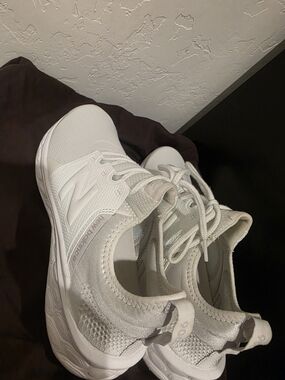 New Balance Women's White Knit Athletic Sneakers